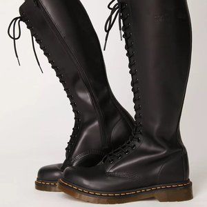 DR. MARTENS Tall 20 Eye Zip Boots Women's US 6 UK 4 EU 37 NWOT!
